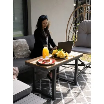 Zahradní sestava Pro-Tech shop Sada hliníkového nábytku Bogota šedá + polštáře 62035&nbsp;ALM1142