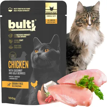 Krmivo pro kočku Vlhké krmivo BULTI SUPERFOODS kapsička KUŘECÍ KOKOS GOJI