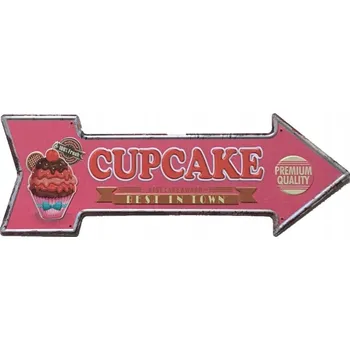 Obraz Plechová cedule Cupcake