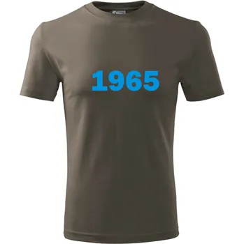 Army tričko s rokem narození 1965 - trička s potiskem k narozeninám - barva hnědá - velikost XXL