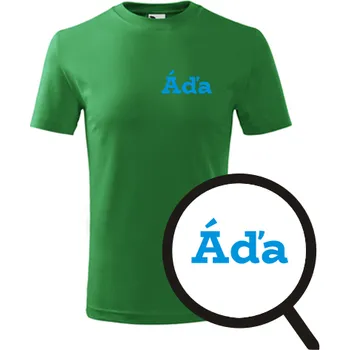 Chlapecké tričko Zelené dětské tričko Áďa - dětské tričko se jménem - barva zelená - velikost 10let