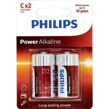RC náhradní díl Philips Power LR14 baterie malé mono C alkalicko-manganová 1.5 V 2 ks