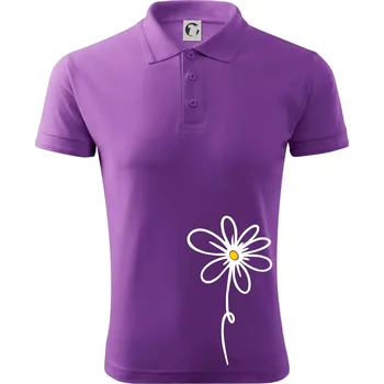 Pánská košile Kopretina - dole na výšku - Polokošile pánská Pique Polo 203 - 5XL ( Fialová )