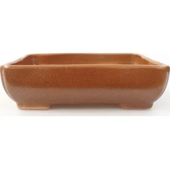 Květináč Keramická bonsai miska 14 x 11 x 4 cm hnědá
