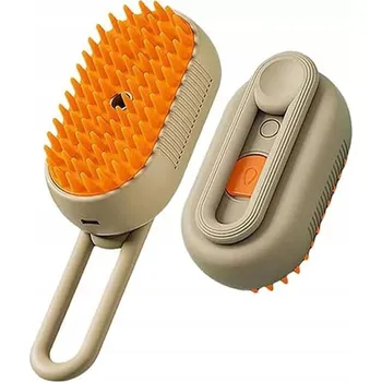 Kosmetika pro psa PARNÍ KARTÁČ PRO PSA A KOČKU ZVÍŘAT DÁVKOVAČ SRST 3v1 ELEKTRICKÝ