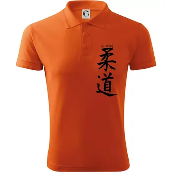 Pánská košile Judo nápis japan - Polokošile pánská Pique Polo 203 - 2XL ( Oranžová )