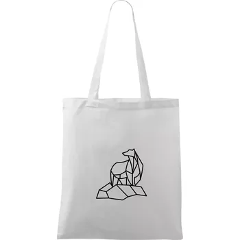 Geometrie lední medvěd na ledu - Taška bavlněná - 42 x 38 cm ( Bílá )