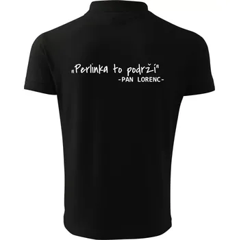 Pánská košile Stavíme svépomoci - Perlinka to podrží - Polokošile pánská Pique Polo 203 - M ( Černá )