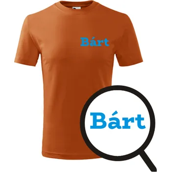 Chlapecké tričko Oranžové dětské tričko Bárt - tričko se jménem - barva oranžová - velikost 8let