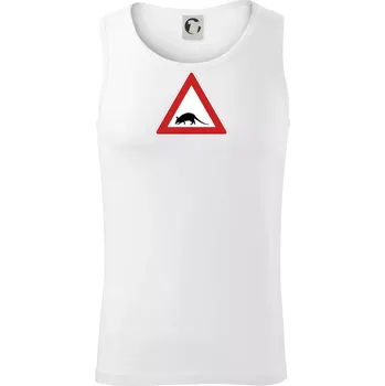 Dopravní značka - krysa - Tílko pánské Core - 2XL ( Bílá )