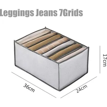 Úložný box Úložný organizér na oblečení do skříně | organizér, úložný box - Džíny - bílé