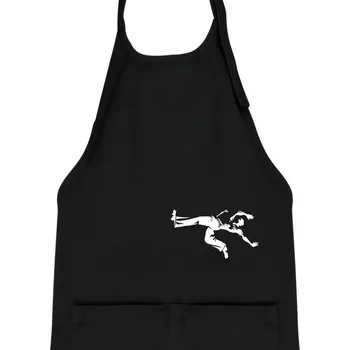 Kuchyňská zástěra Capoeira velký - Dětská zástěra na vaření - Univerzální velikost ( Černá )