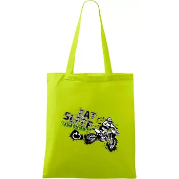 Eat Sleep Motocross - Taška bavlněná - 42 x 38 cm ( Limetková )