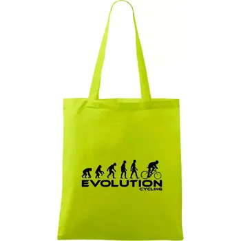Evoluce cyklistiky - Taška bavlněná - 42 x 38 cm ( Limetková )