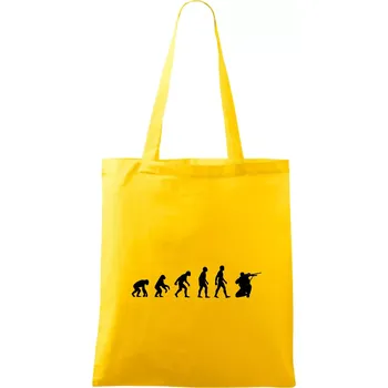 Nákupní taška Evoluce vojáka - sniper - Taška bavlněná - 42 x 38 cm ( Žlutá )