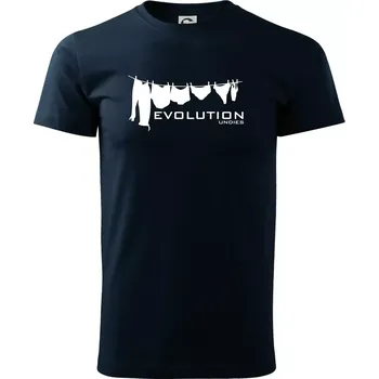 Pánské tričko Evoluce spodního prádla - Triko extra velké (5-8XL) - 8XL ( Námořní modrá (velmi tmavá - téměř černá) )