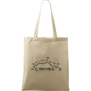 Nákupní taška Profil kopca Veľká Fatra - Taška bavlněná - 42 x 38 cm ( Naturální )