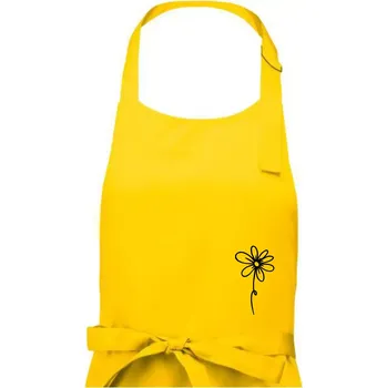 Kuchyňská zástěra Kopretina - dole na výšku - Pánská zástěra na vaření - Univerzální velikost ( Žlutá )