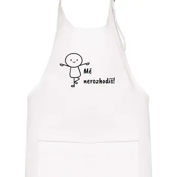 Kuchyňská zástěra Mě nerozhodíš - Dětská zástěra na vaření - Univerzální velikost ( Bílá )