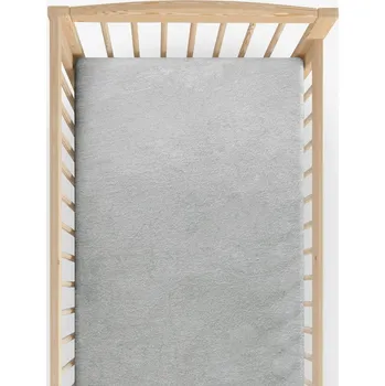 Prostěradlo Nepropustné froté prostěradlo do dětské postýlky - světle šedé 70 x 140 cm