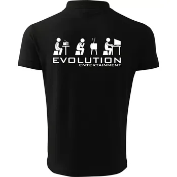 Pánská košile Evoluce zábavy - Polokošile pánská Pique Polo 203 - S ( Černá )