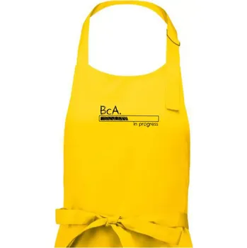 Kuchyňská zástěra In progress titul BcA. bakalář / bakalářka umění - Dámská zástěra na vaření - Univerzální velikost ( Žlutá )