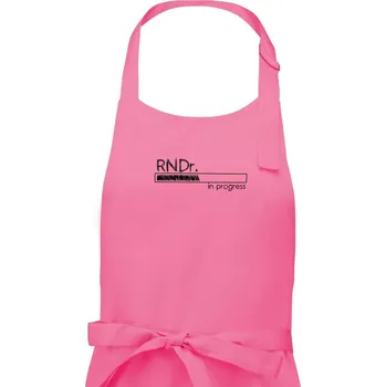 Kuchyňská zástěra In progress titul RNDr. doktor / doktorka přírodních věd - Pánská zástěra na vaření - Univerzální velikost ( Růžová )