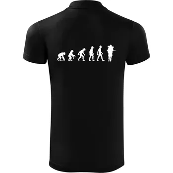 Pánská košile Evoluce vojáka - plná polní - Polokošile Victory sportovní (dresovina) - 2XL ( Černá )