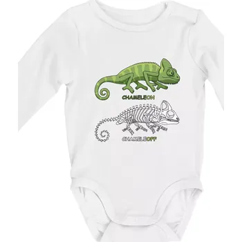 Kojenecký body ChameleON_OFF (Hana-creative) - Body kojenecké s dlouhým rukávem - Dlouhý r. do 3 měs ( Bílá )