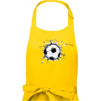 Kuchyňská zástěra Fotbalový míč v triku - Pánská zástěra na vaření - Univerzální velikost ( Žlutá )