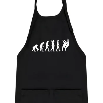 Kuchyňská zástěra Judo Evoluce boj - Dětská zástěra na vaření - Univerzální velikost ( Černá )