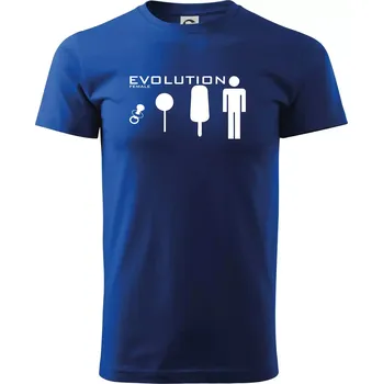 Pánské tričko Evoluce ženy - Triko extra velké (5-8XL) - 5XL ( Královská modrá )