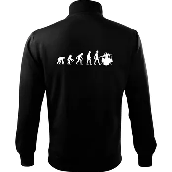 Pánská mikina Evoluce bubeník - Mikina bez kapuce Adventure - M ( Černá )