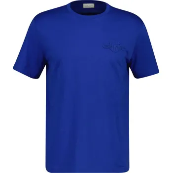 Pánské oblečení TRIČKO GANT REG TONAL SHIELD SS T-SHIRT COLLEGE BLUE