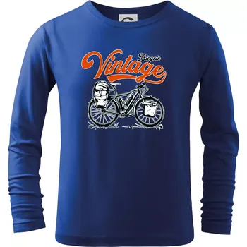 Chlapecké tričko Bicycle Vintage - Triko dětské Long Sleeve - 158 cm/12 let ( Královská modrá )
