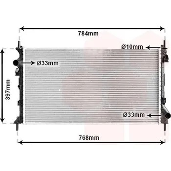 Chladič motoru Chladič, chlazení motoru VAN WEZEL 18002382