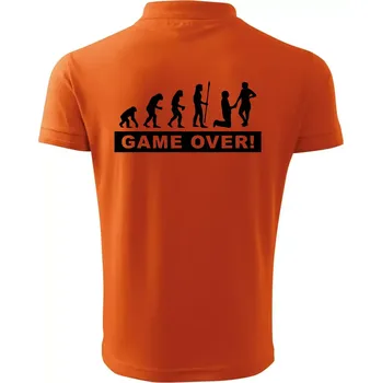 Pánská košile Game over evoluce - Polokošile pánská Pique Polo 203 - 5XL ( Oranžová )