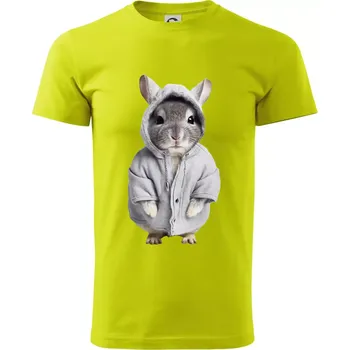Křeček v mikině - Klasické pánské triko vyšší gramáže - 3XL ( Limetková )