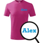 Purpurové dětské tričko Alex - dětské tričko se jménem - barva purpurová - velikost 6let