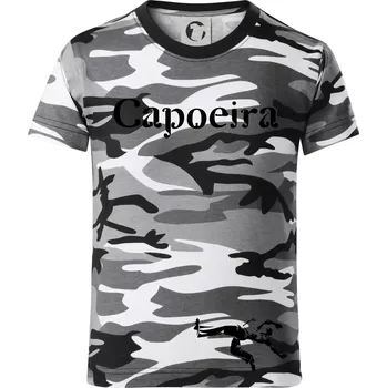 Chlapecké tričko Capoeira velký - Dětské maskáčové triko - 122 cm/6 let ( Šedý maskáč )
