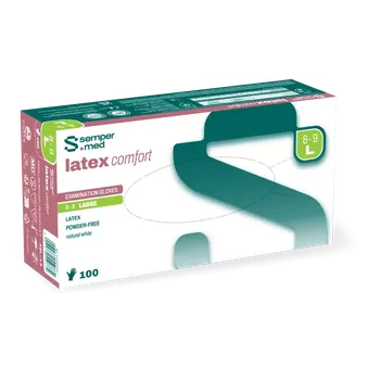 Vyšetřovací rukavice Sempercare® Edition DOUBLE nově SEMPERMED LATEX COMFORT (CENA ZA BALENÍ PŘI OBJEDNÁNÍ 2 KARTONŮ)