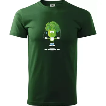 Pánské tričko Brokolice tenista - Triko extra velké (5-8XL) - 6XL ( Lahvově zelená )