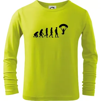 Chlapecké oblečení Evoluce paragliding - Triko dětské Long Sleeve - 158 cm/12 let ( Limetková )