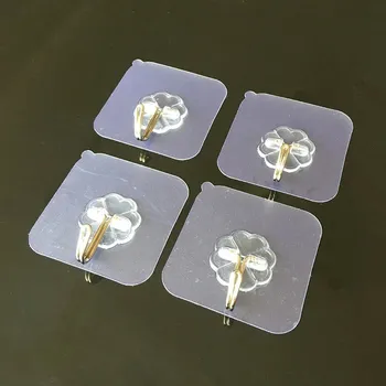 Věšák Plastový silný nalepovací háček na zeď | háček, držák - průhledná-8