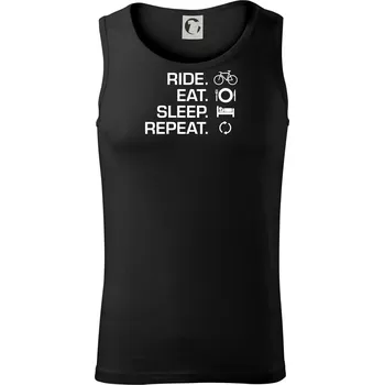Pánské termoprádlo Ride Eat Sleep Repeat kolo - Tílko pánské Core - M ( Černá )