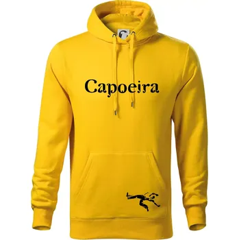 Pánská mikina Capoeira velký - Mikina pánská Cape s kapucí - S ( Žlutá )