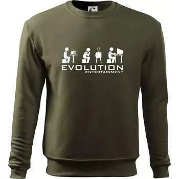 Chlapecké tričko Evoluce zábavy - Mikina Essential dětská - 146 cm/10 let ( Military )