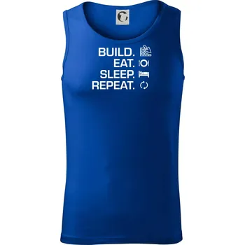 Build eat sleep repeat - cihly - Tílko pánské Core - 2XL ( Královská modrá )