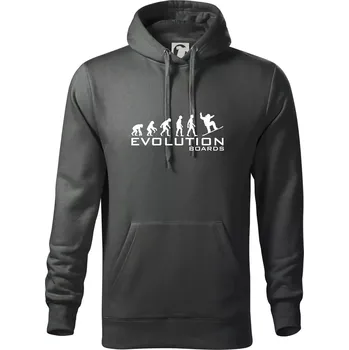Pánská mikina Evoluce Boards - Mikina pánská Cape s kapucí - 4XL ( Tmavá břidlice (šedá se zeleným nádechem) )