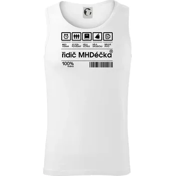 Čárový kód - Řidič MHD - Tílko pánské Core - 2XL ( Bílá )